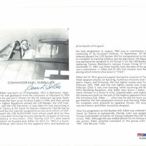 SAM SILBER SIGNED 8X10 (D) PSA DNA AC42345 WWII ACE 7 KILLS
Opens in a new window or tab