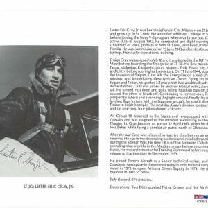 LESTER GRAY JR SIGNED 8X10 (D) PSA DNA AC42673 WWII ACE 5.25 KILLS
Opens in a new window or tab
