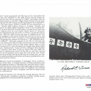 RICHARD TURNER SIGNED 8X10 (D) PSA DNA AC42416 WWII ACE 13 KILLS
Opens in a new window or tab