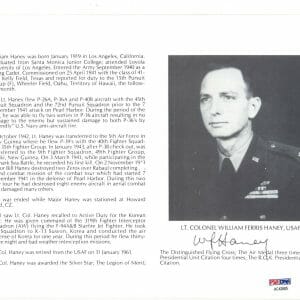 WILLIAM FERRIS HANEY SIGNED 8X10 (D) PSA DNA AC42685 WWII ACE 8 KILLS
Opens in a new window or tab