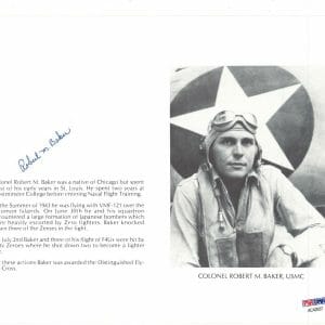 ROBERT BAKER SIGNED 8X10 (D) PSA DNA AC42037 WWII WAR ACE 5 KILLS
Opens in a new window or tab