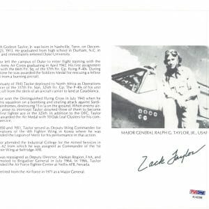 RALPH TAYLOR JR SIGNED 8X10 (D) PSA DNA AC42398 WWII ACE 7 KILLS
Opens in a new window or tab