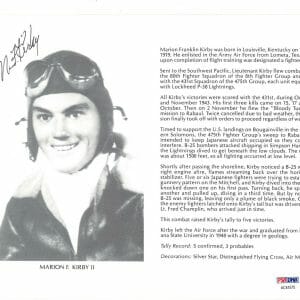 MARION KIRBY II SIGNED 8X10 (D) PSA DNA AC41575 WWII ACE 5 KILLS
Opens in a new window or tab