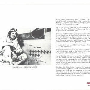 SAM BROWN SIGNED 8X10 (D) PSA DNA AC42137 WWII ACE 16 KILLS
Opens in a new window or tab