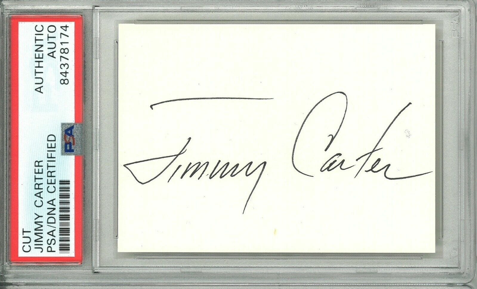 PRESIDENT JIMMY CARTER SIGNED CUT SIGNATURE PSA DNA 84378174 FULL ...