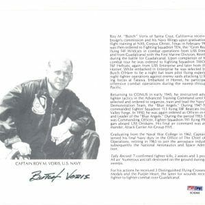 ROY BUTCH VORIS SIGNED 8X10 (D) PSA DNA AC42444 WWII ACE 6 KILLS 1ST BLUE ANGEL
Opens in a new window or tab