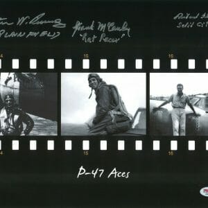 WWII P-47 ACES MULTI SIGNED 11X14 FILMSTRIP PSA DNA AA07229 INSCRIBED X3
Opens in a new window or tab