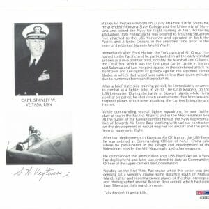 STANLEY SWEDE VEJTASA SIGNED 8X10 (D) PSA DNA AC42437 WWII ACE 11 KILLS
Opens in a new window or tab