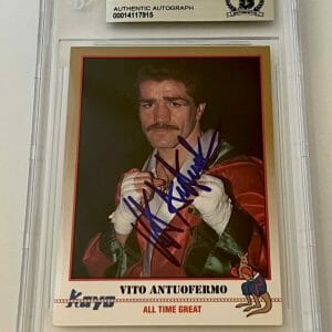 Vito Antuofermo Boxing signed 1991 Kayo #124 Card autographed Beckett Slabbed
Opens in a new window or tab