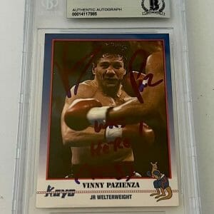 Vinny Pazienza Boxing signed 1991 Kayo #104 Card autographed Beckett Slabbed
Opens in a new window or tab