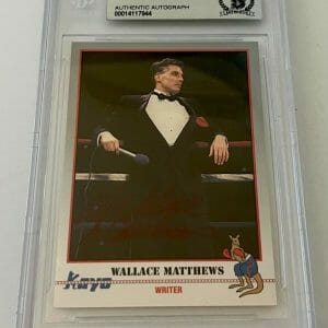 Wallace Matthews Boxing signed 1991 Kayo #17 Card autographed Beckett Slabbed #3
Opens in a new window or tab