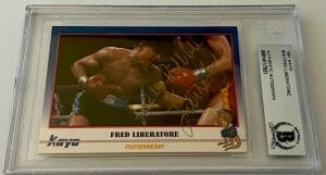 FRED LIBERATORE BOXING SIGNED 1991 KAYO #58 CARD AUTOGRAPHED BECKETT SLABBED
 COLLECTIBLE MEMORABILIA