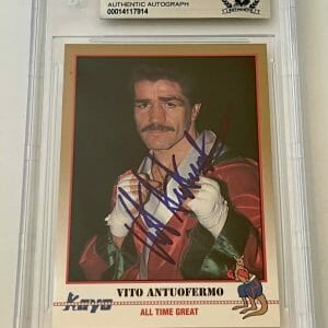 Vito Antuofermo Boxing signed 1991 Kayo #124 Card autographed Beckett Slabbed #2
Opens in a new window or tab