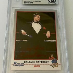 Wallace Matthews Boxing signed 1991 Kayo #17 Card autographed Beckett Slabbed #4
Opens in a new window or tab