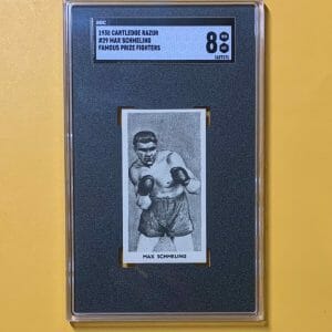 1938 CARTLEDGE RAZOR MAX SCHMELING FAMOUS PRIZE FIGHTERS #29 NM MT SGC 8
Opens in a new window or tab