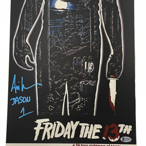 ARI LEHMAN SIGNED FRIDAY THE 13TH 12X18 PHOTO AUTHENTIC AUTOGRAPH BECKETT COA 1