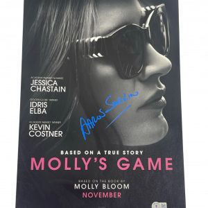 AARON SORKIN SIGNED 12X18 PHOTO MOLLY'S GAME AUTHENTIC AUTOGRAPH BECKETT COA
