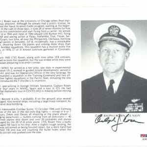 RALPH ROSEN SIGNED 8X10 (D) PSA DNA AC42295 WWII ACE 6 KILLS
Opens in a new window or tab