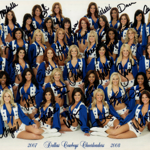 DALLAS COWBOYS CHEERLEADERS SIGNED 8x11 PHOTO+COA ABIGAIL KLEIN+MELISSA RYCROFT