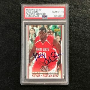 2007-08 Upper Deck First Edition #201 Greg Oden Signed Card AUTO 10 PSA Slabbed
Opens in a new window or tab