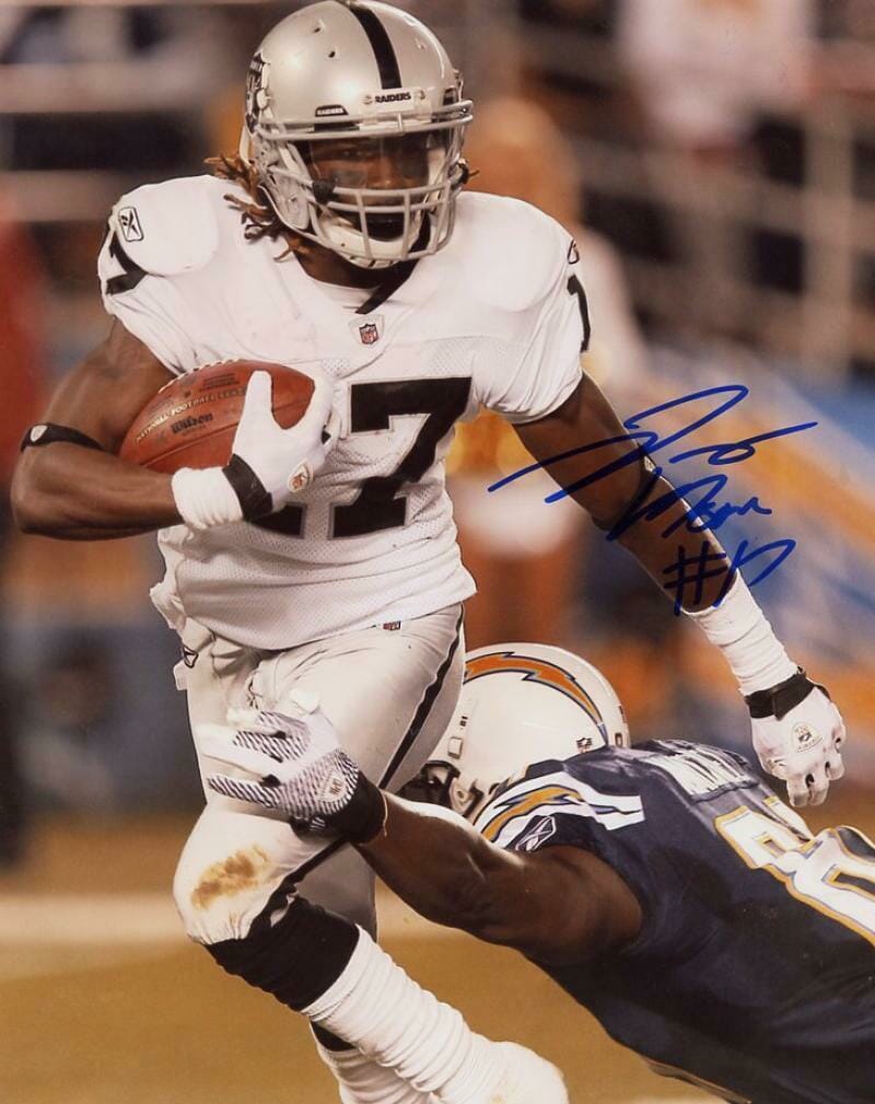 DENARIUS MOORE OAKLAND RAIDERS SIGNED AUTOGRAPHED 8X10 PHOTO W/COA ...