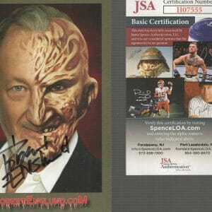 ROBERT ENGLUND HAND SIGNED 4x6 COLOR PHOTO FREDDY KRUEGER JSA
