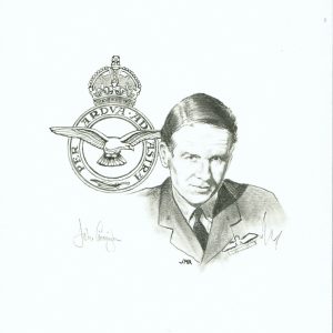 JOHN CUNNINGHAM SIGNED PRINT PSA DNA AH01028 (D) WWII RAF NIGHT FIGHTER ACE