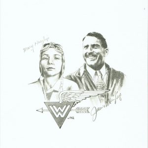 JAMES HAIZLIP MARY HAIZLIP DUAL SIGNED PRINT PSA DNA AH41480 (D) RACING PILOTS