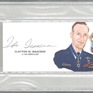 CLAYTON ISAACSON SIGNED CUT SIGNATURE PSA DNA SLABBED 84412203 (D) WWII ACE
