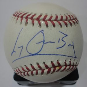 LYLE OVERBAY NEW YORK YANKEES SIGNED AUTOGRAPHED M.L. BASEBALL W/COA