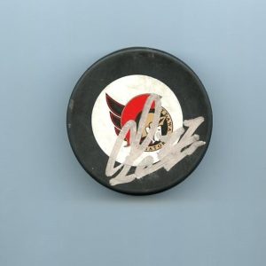CURTIS LAZAR OTTAWA SENATORS SIGNED HOCKEY PUCK W/ COA