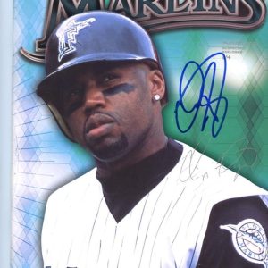 CLIFF FLOYD AUGUST 2001 SIGNED AUTOGRAPHED MARLINS MAGAZINE W/COA
