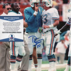 DON STROCK MIAMI DOLPHINS W/ MARINO SIGNED AUTOGRAPHED BECKETT G92224