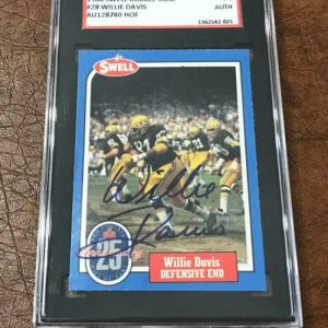 1988 SWELL BUBBLE GUM WILLIE DAVIS SGC SIGNED AUTHENTIC CARD