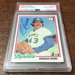 1978 TOPPS ENRIQUE ROMO MARINERS RARE PSA AUTHENTIC SIGNED CARD