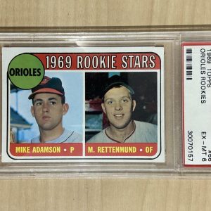 1969 TOPPS ORIOLES ROOKIES RETTENMUND #66 EX-MT PSA 6
