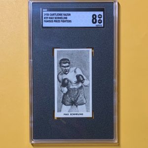 1938 CARTLEDGE RAZOR MAX SCHMELING FAMOUS PRIZE FIGHTERS #29 NM MT SGC 8
