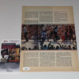 opens in new window or tab
Ray Mancini Boom Boom signed Magazine Page Boxing Champ autographed 4 JSA