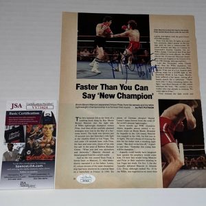 opens in new window or tab
Ray Mancini Boom Boom signed Magazine Page Boxing Champ autographed JSA