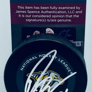 Patric Hornqvist signed Nashville Predators Official Game Puck autographed JSA