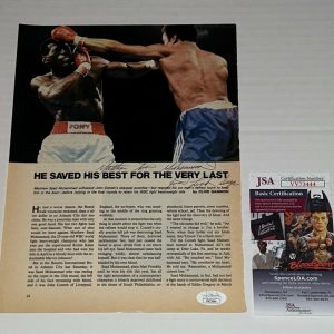 Matthew Saad Muhammad signed Magazine Page Boxing Champ autographed JSA