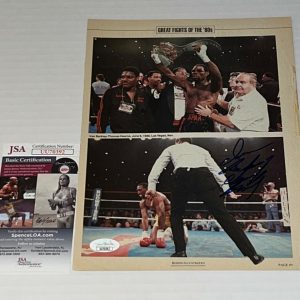 Iran Barkley signed Magazine Page Boxing Champ autographed JSA