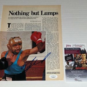 Donny Lalonde Golden Boy signed Boxing Magazine Page autographed 2 JSA