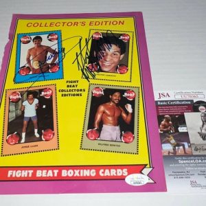 Alexis Arguello & Hector Camacho signed Magazine Page autographed JSA