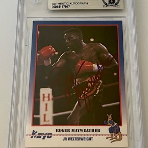 Roger Mayweather Boxing signed 1991 Kayo #144 Card autographed Beckett Slabbed 2

