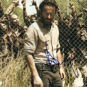 ANDREW LINCOLN SIGNED 8X10 PHOTO THE WALKING DEAD AUTHENTIC AUTOGRAPH PSA COA 7
