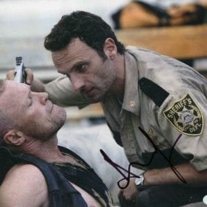 ANDREW LINCOLN SIGNED 8X10 PHOTO THE WALKING DEAD AUTHENTIC AUTOGRAPH PSA COA 6
