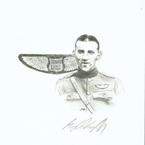 GEORGE VAUGHN SIGNED PRINT PSA DNA AH01027 (D) WWI ACE