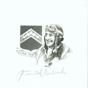 GABBY GABRESKI SIGNED PRINT PSA DNA AH01037 (D) WWII ACE 56TH FG