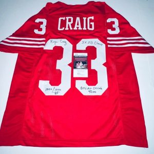 Roger Craig San Francisco 49ers signed Custom jersey autographed W Inscrips JSA